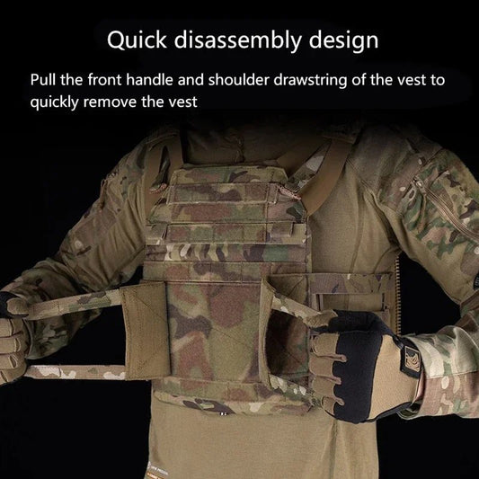 Adjustable Sport Vest Men JPC2.0 Breathable Quick Release Airsoft Vest Nylon Hunting Carrier for Outdoor Paintball Training - Avero