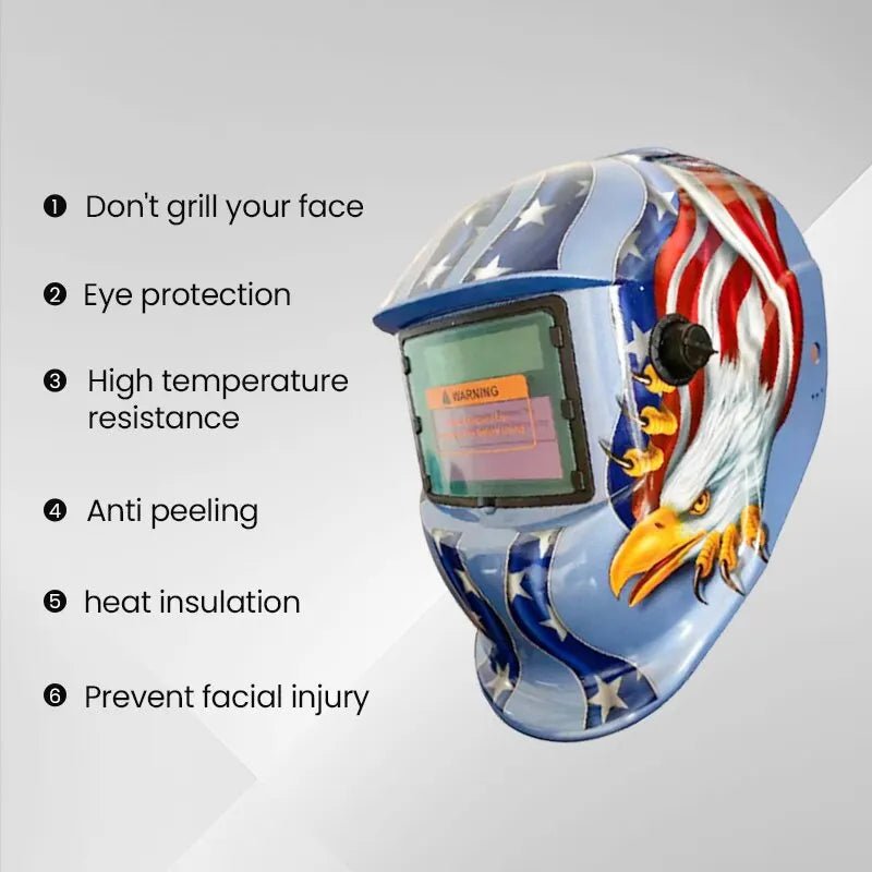 AIRAJWelding Mask Welder Protection Head Worn Solar Automatic Dimming Welding Cap Multifunctional Professional Welding Equipment - Avero
