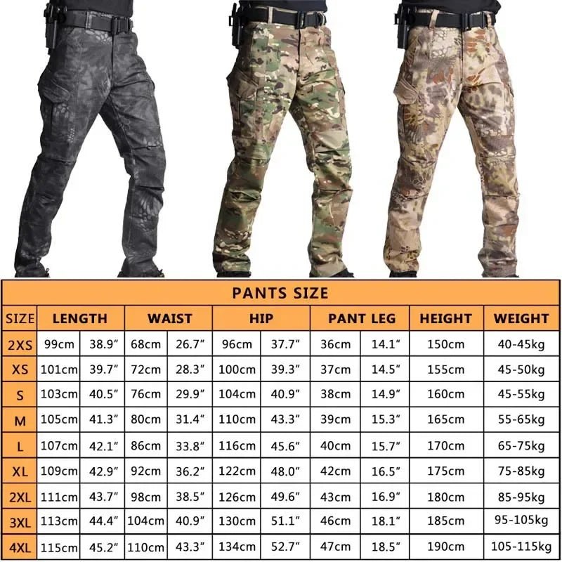Airsoft Combat Trousers Tactical Pants for Men Paintball Camping Camo Pants Wear Resistant Hunting Softair Hiking Climb Clothes - Avero