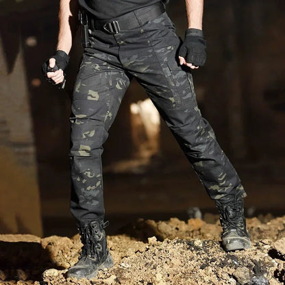Airsoft Combat Trousers Tactical Pants for Men Paintball Camping Camo Pants Wear Resistant Hunting Softair Hiking Climb Clothes - Avero