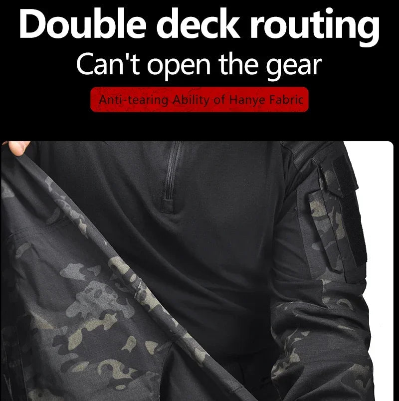 Airsoft Combat Trousers Tactical Pants for Men Paintball Camping Camo Pants Wear Resistant Hunting Softair Hiking Climb Clothes - Avero