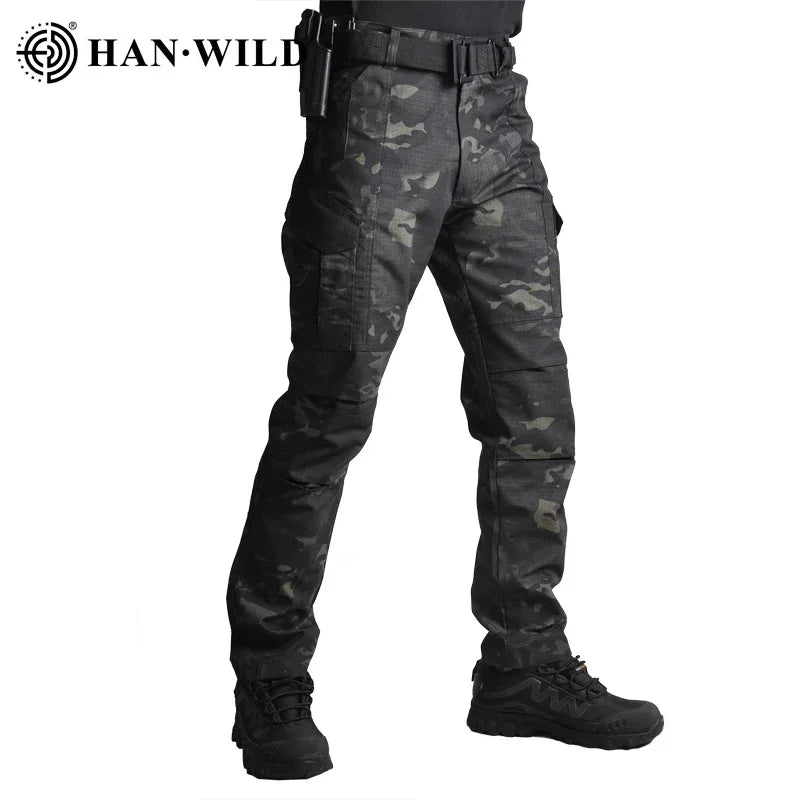 Airsoft Combat Trousers Tactical Pants for Men Paintball Camping Camo Pants Wear Resistant Hunting Softair Hiking Climb Clothes - Avero