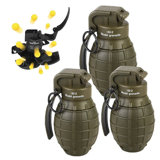 Airsoft Paintball Grenade Toy1/3PCS - Nylon Toy Grenade Toys Model - Anti Fall Refillable Gel Ball Explosion Reusable Grenade - Avero