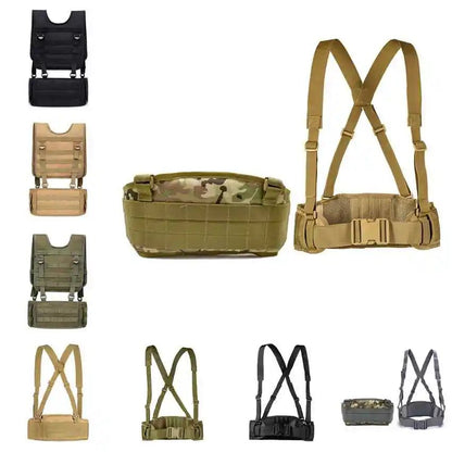 Airsoft Paintball Molle Combat Assault Vest Tactica Assault Molle Adjustable Hunting War Battle Waist Support Chest Rig Vest - Avero