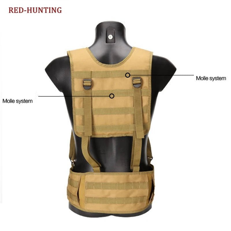 Airsoft Paintball Molle Combat Assault Vest Tactica Assault Molle Adjustable Hunting War Battle Waist Support Chest Rig Vest - Avero