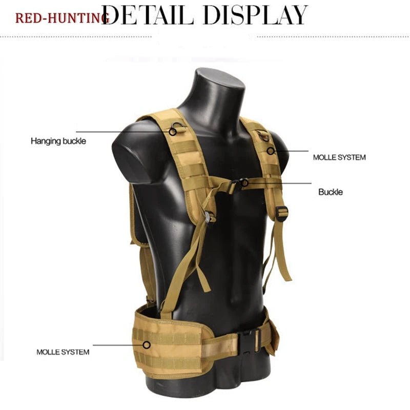 Airsoft Paintball Molle Combat Assault Vest Tactica Assault Molle Adjustable Hunting War Battle Waist Support Chest Rig Vest - Avero