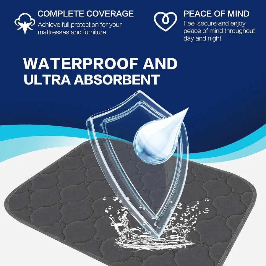 Alsunny Bed Pads Washable Waterproof 36x52 Inch 4Pack Hide Stains Bed Protector Pads Heavy Absorbency Chucks Pads Washable for - Avero