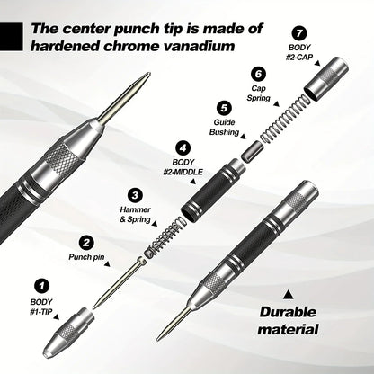 Automatic center punch locator center punch automatic center punch window breaker automatic sample punch 128mm - Avero