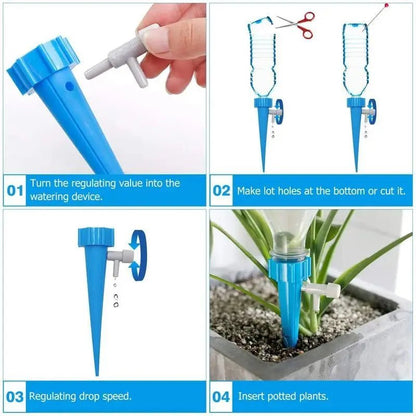 Automatic Drip Irrigation System Self Watering Spike for Flower Plants Greenhouse Garden Adjustable Auto Water Dripper Device - Avero