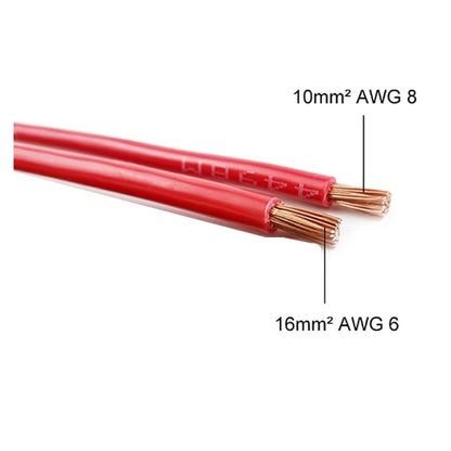 Battery Inverter Cable Set with Terminals 8/6AWG Stranded Copper Cord Solar Power Connection Wire with Lug - Avero