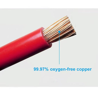 Battery Inverter Cable Set with Terminals 8/6AWG Stranded Copper Cord Solar Power Connection Wire with Lug - Avero
