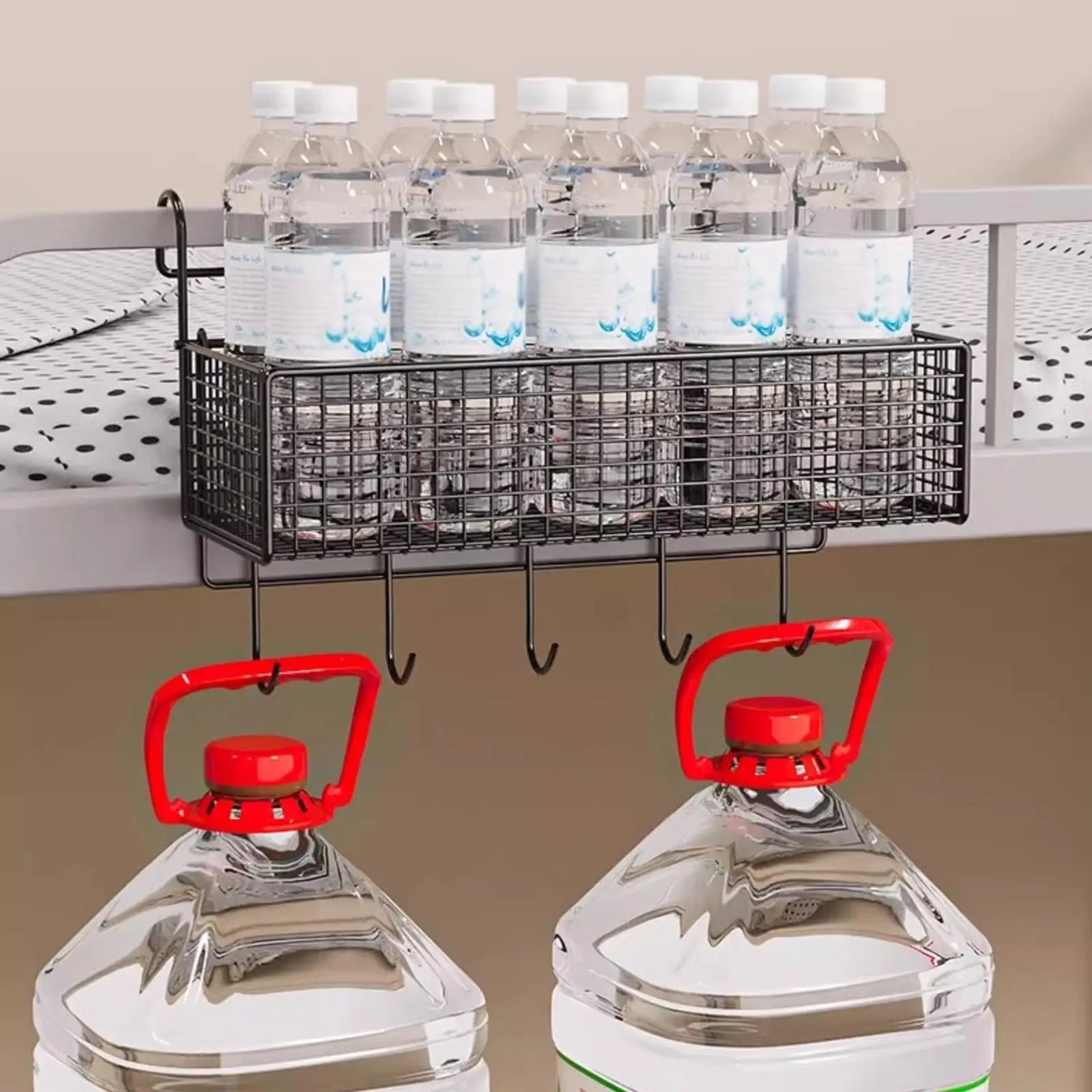Bedside Hanging Storage Basket Convenient Multifunctional Metal Rack for Hotel Bed & Bunk Bed Bathroom Kitchen Dormitory - Avero