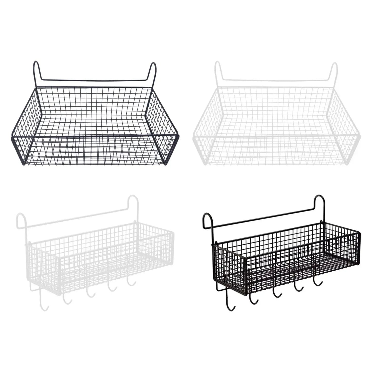Bedside Hanging Storage Basket Convenient Multifunctional Metal Rack for Hotel Bed & Bunk Bed Bathroom Kitchen Dormitory - Avero