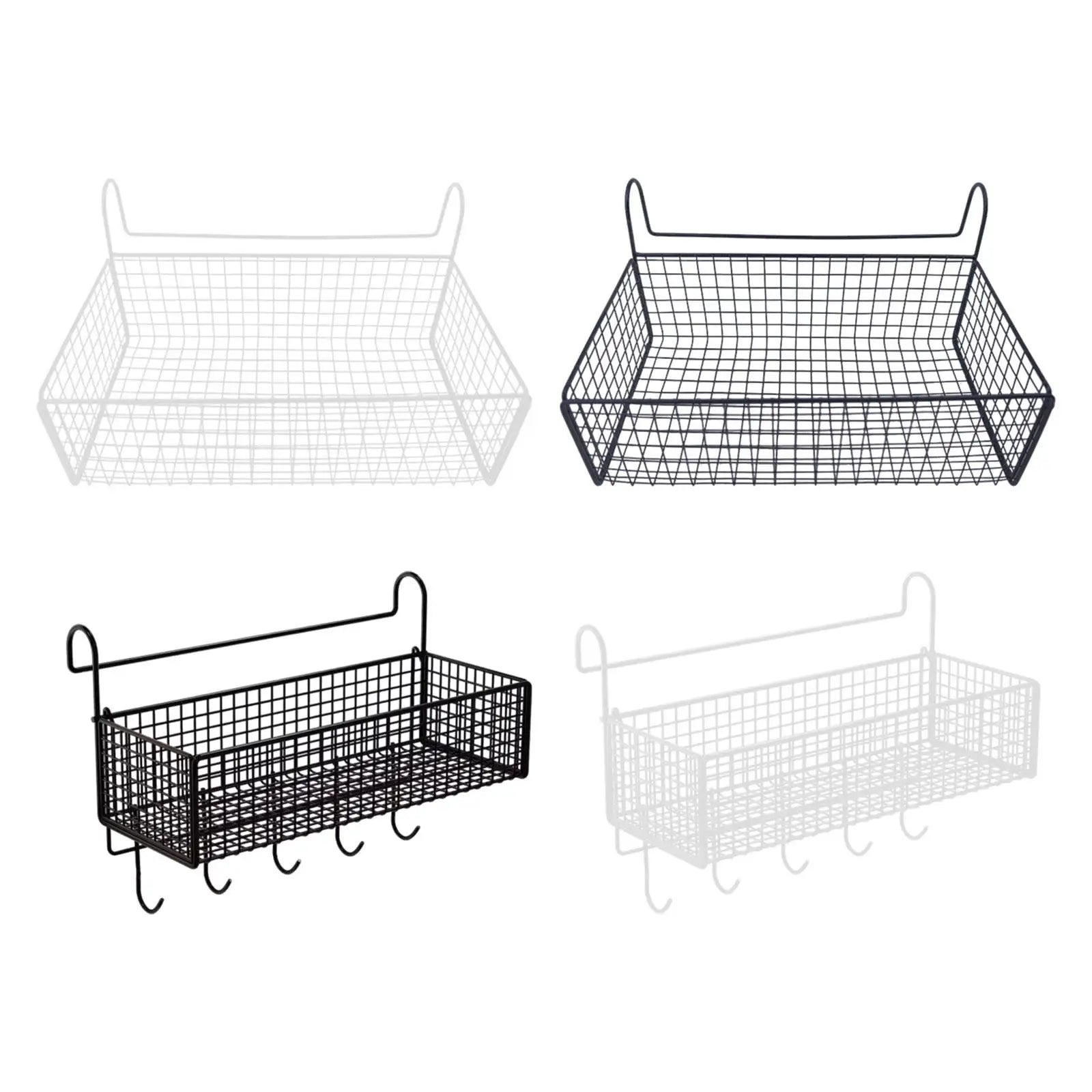 Bedside Hanging Storage Basket Convenient Multifunctional Metal Rack for Hotel Bed & Bunk Bed Bathroom Kitchen Dormitory - Avero