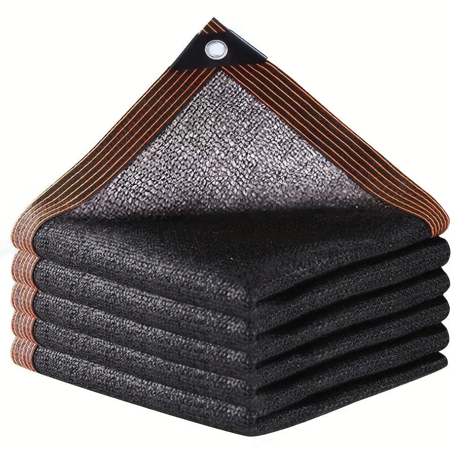 Black Shade Cloth Sunblock Mesh Cover Taped Edge With Grommets, Sun Net For Pergola, Plants Greenhouse, Gardens, Patio, Canopy - Avero