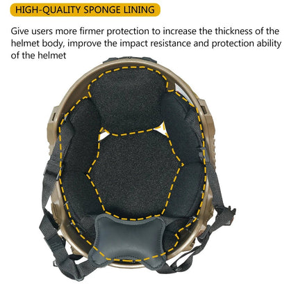 BOOIU Tactical Helmet ABS Child Helmet for Head Circumference 50 - 55cm Outdoor Sport CS Riding Airsoft Helmets Protect Equipment - Avero