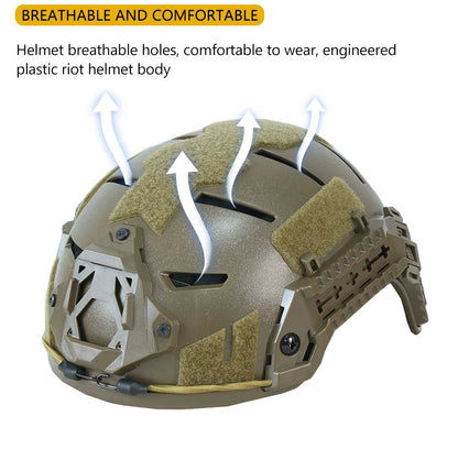 BOOIU Tactical Helmet ABS Child Helmet for Head Circumference 50 - 55cm Outdoor Sport CS Riding Airsoft Helmets Protect Equipment - Avero
