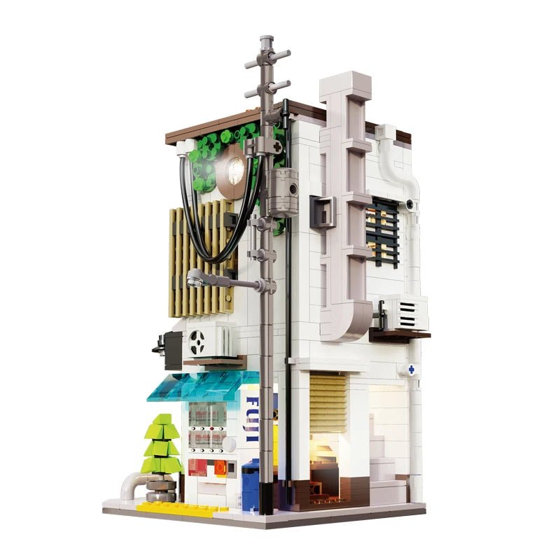 BOX Cada City LED Japanese Steamed Bun House Architecture Building Blocks Friends Shop Figures Bricks Toys for Kids Gifts - Avero