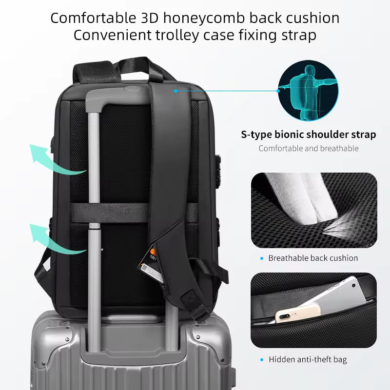Brand Laptop Backpack Anti - Theft Waterproof School Backpacks USB Charging Men Business Travel Bag Backpack New Design - Avero