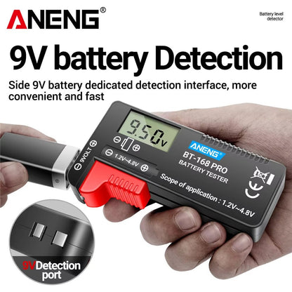 BT - 168 PRO Digital Lithium Battery Capacity Tester Checkered Load Analyzer Display Check AAA AA Button Cell Universal Test - Avero