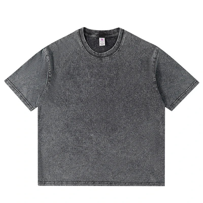 2025 Washed Vintage T-Shirts Street Hip Hop Retro Punk T Shirt women Harajuku Casual Cotton Short Sleeve Acid Wash TShirts top