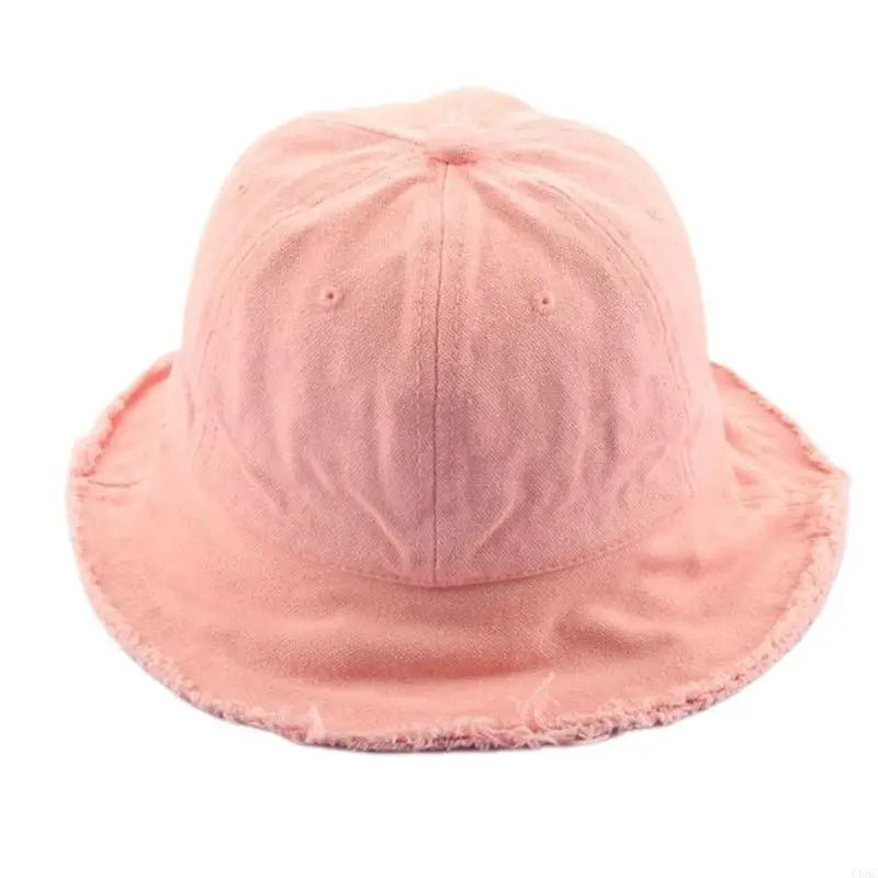C63C Outdoor Sunscreen Fisherman for Kids Baby Tassels Wide Brim Beach Bucket Hat - Avero