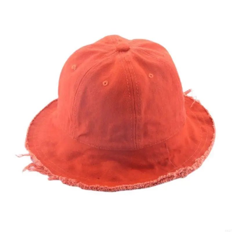 C63C Outdoor Sunscreen Fisherman for Kids Baby Tassels Wide Brim Beach Bucket Hat - Avero