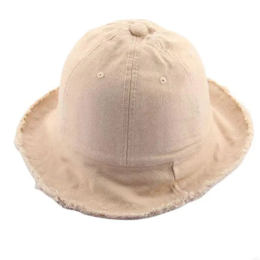 C63C Outdoor Sunscreen Fisherman for Kids Baby Tassels Wide Brim Beach Bucket Hat - Avero