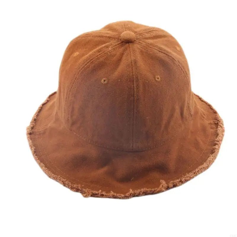 C63C Outdoor Sunscreen Fisherman for Kids Baby Tassels Wide Brim Beach Bucket Hat - Avero