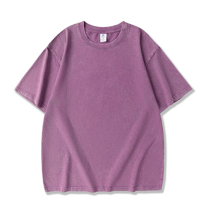 2025 Washed Vintage T-Shirts Street Hip Hop Retro Punk T Shirt women Harajuku Casual Cotton Short Sleeve Acid Wash TShirts top