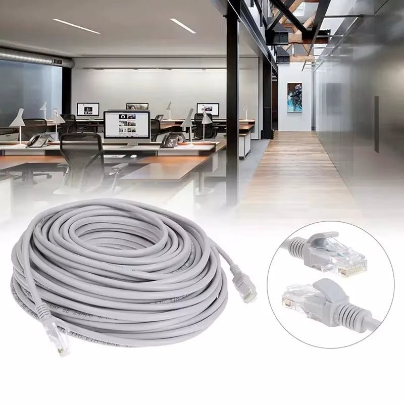 Cable Ethernet De Alta Velocidad Cat5E RJ45 Cable De Red LAN Enrutador De Ordenador Patch Cord , 1M/5M/10M/15M/20M/30M/50M - Avero