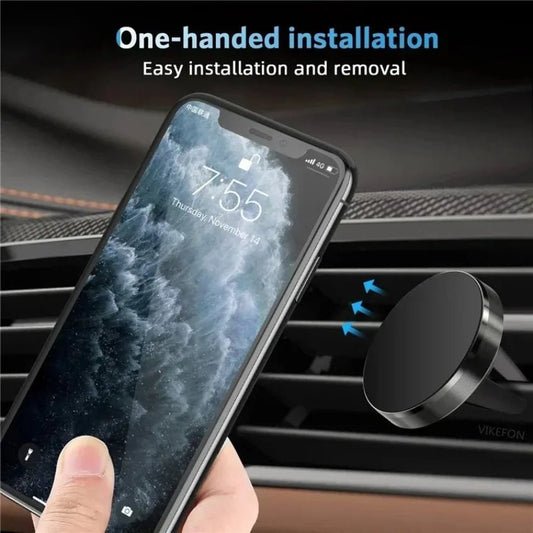 Car Air Vent Magnetic Phone Holder GPS Smartphone Stand Mount For Mag - safe iPhone 16 15 14 13 12 Pro Xiaomi Samsung Mini Stand - Avero