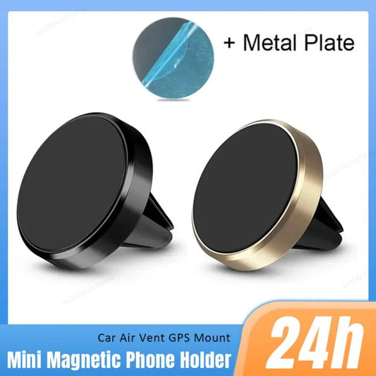 Car Air Vent Magnetic Phone Holder GPS Smartphone Stand Mount For Mag - safe iPhone 16 15 14 13 12 Pro Xiaomi Samsung Mini Stand - Avero