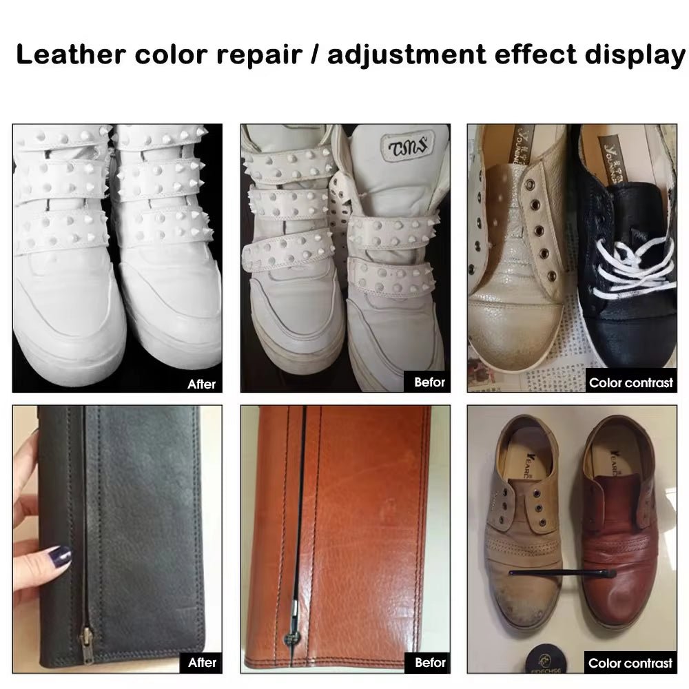 Car Leather Repair Kit Liquid Skin Recoloring Balm No Heat Repair Tool Auto Seat Holes Scratch Cracks Rips Restoration Set Shoes - Avero