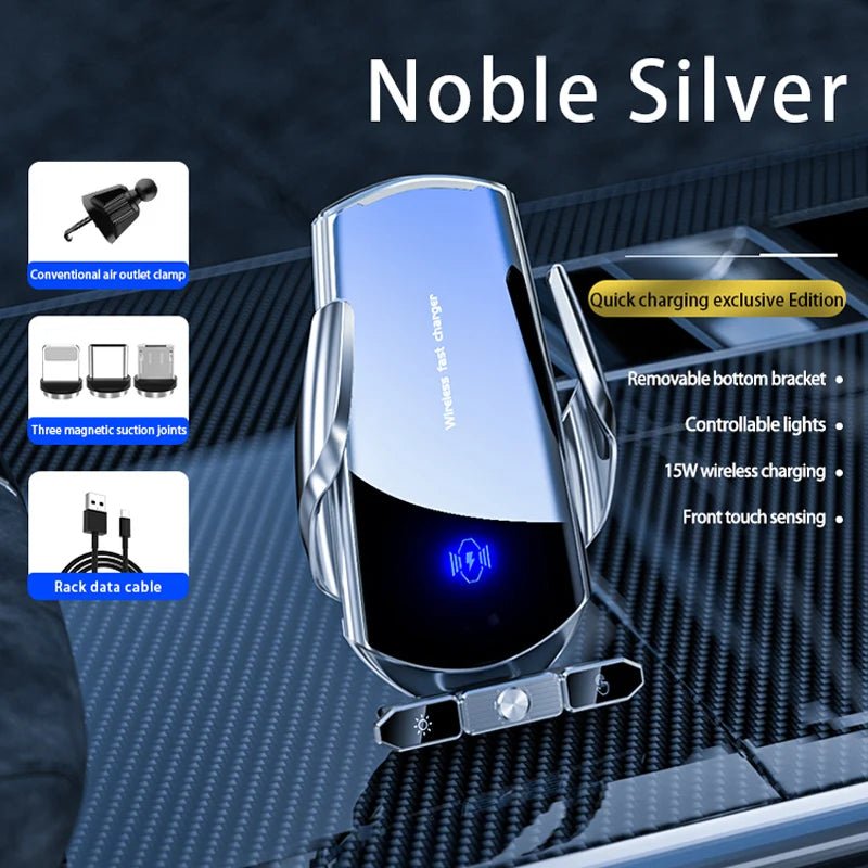 Car Magnetic Cell Phone Holder wireless charger Mobile Phone Stand in Car GPS Support 360° Rotatable Mount For iPhone 14 Xiaomi - Avero