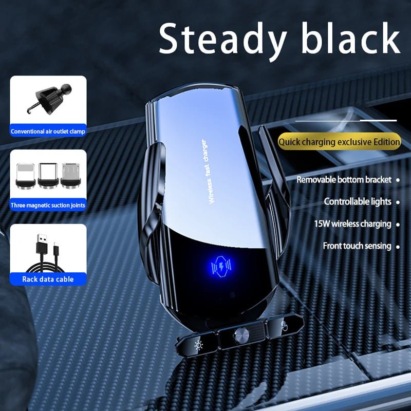 Car Magnetic Cell Phone Holder wireless charger Mobile Phone Stand in Car GPS Support 360° Rotatable Mount For iPhone 14 Xiaomi - Avero