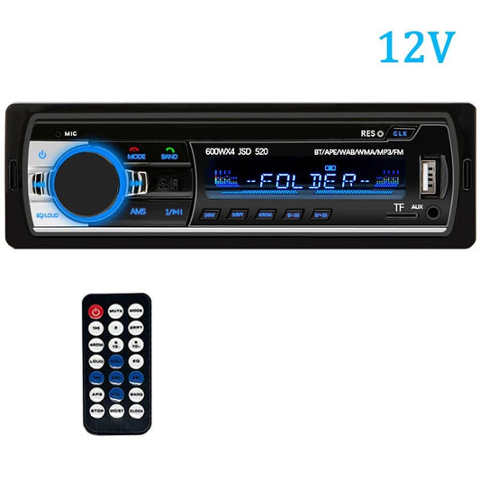 Car Radio 1 Din Stereo Player Digital Bluetooth Car MP3 Player 60Wx4 FM Radio Stereo Audio Music USB/SD with in Dash AUX Input - Avero