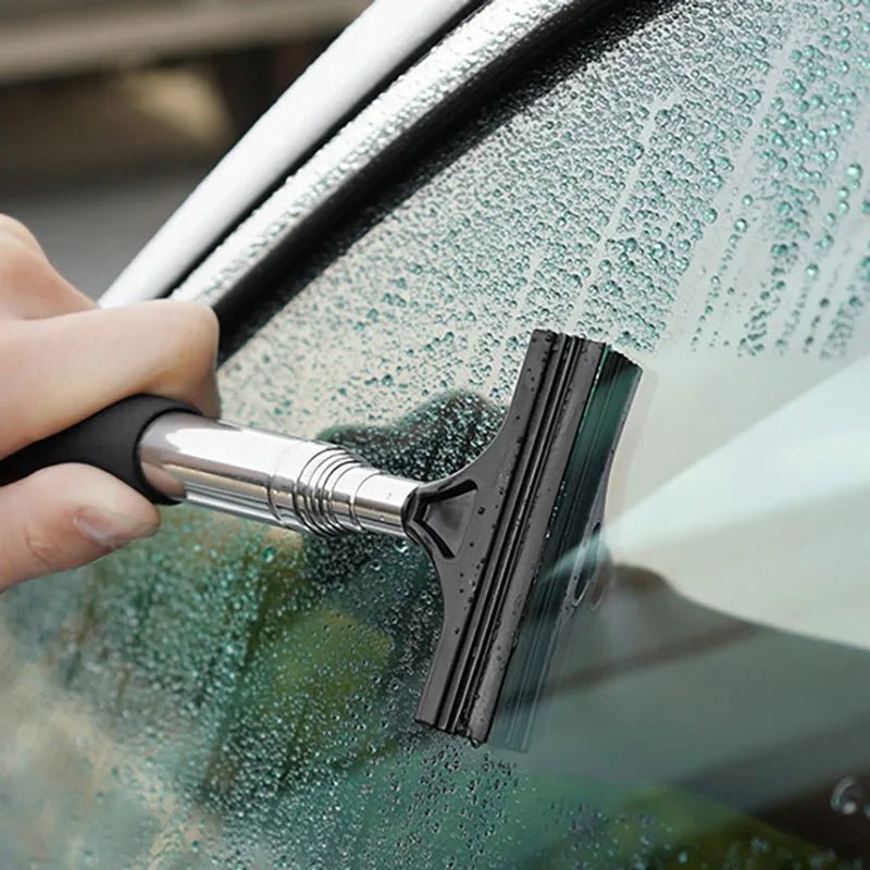 Car Rearview Mirror Wiper Cleaning Tool Auto Glass Mist Cleaner Scraper Car Accessories Handle Telescopic Window Cleaning Brush - Avero