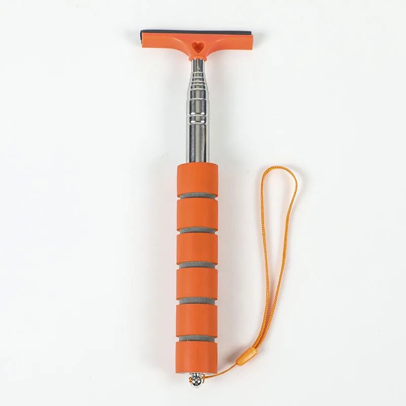 Car Rearview Mirror Wiper Cleaning Tool Auto Glass Mist Cleaner Scraper Car Accessories Handle Telescopic Window Cleaning Brush - Avero