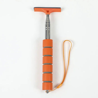 Car Rearview Mirror Wiper Cleaning Tool Auto Glass Mist Cleaner Scraper Car Accessories Handle Telescopic Window Cleaning Brush - Avero