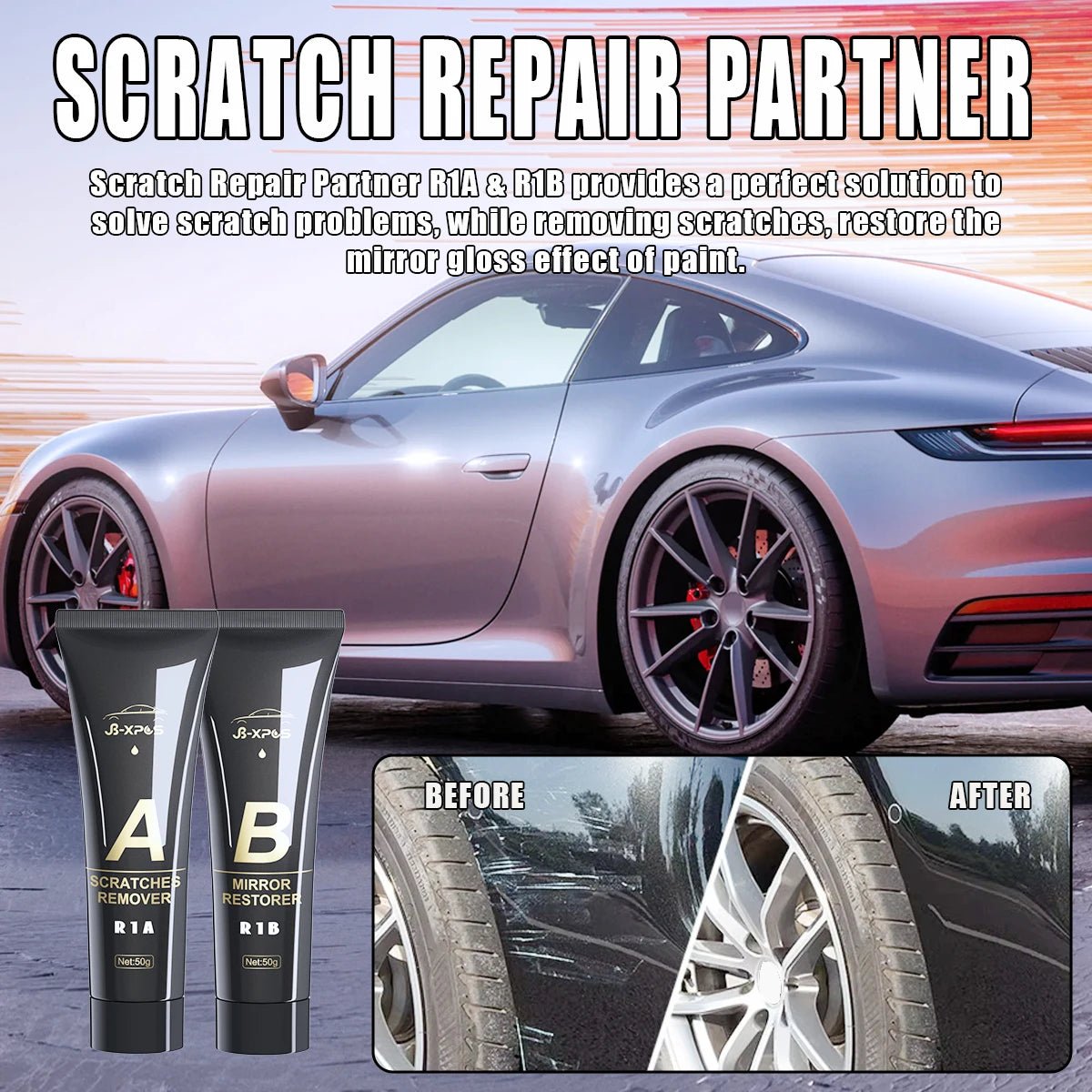 Car Scratch Remover Paint Care Tools Auto Remover Scratches Repair Polishing Auto Body Grinding Compound Anti Scratch Wax R1 - Avero