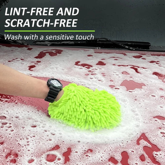 Car Wash Gloves Chenille Glove Plush Rags Thickened double - sided Car Supplies Cleaning Tools Auto Acessories Car Detailing - Avero