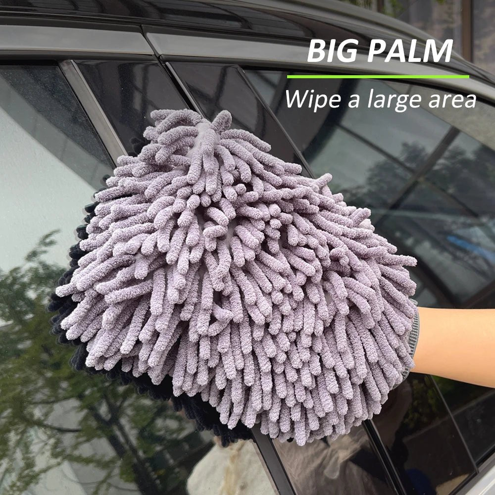 Car Wash Gloves Chenille Glove Plush Rags Thickened double - sided Car Supplies Cleaning Tools Auto Acessories Car Detailing - Avero