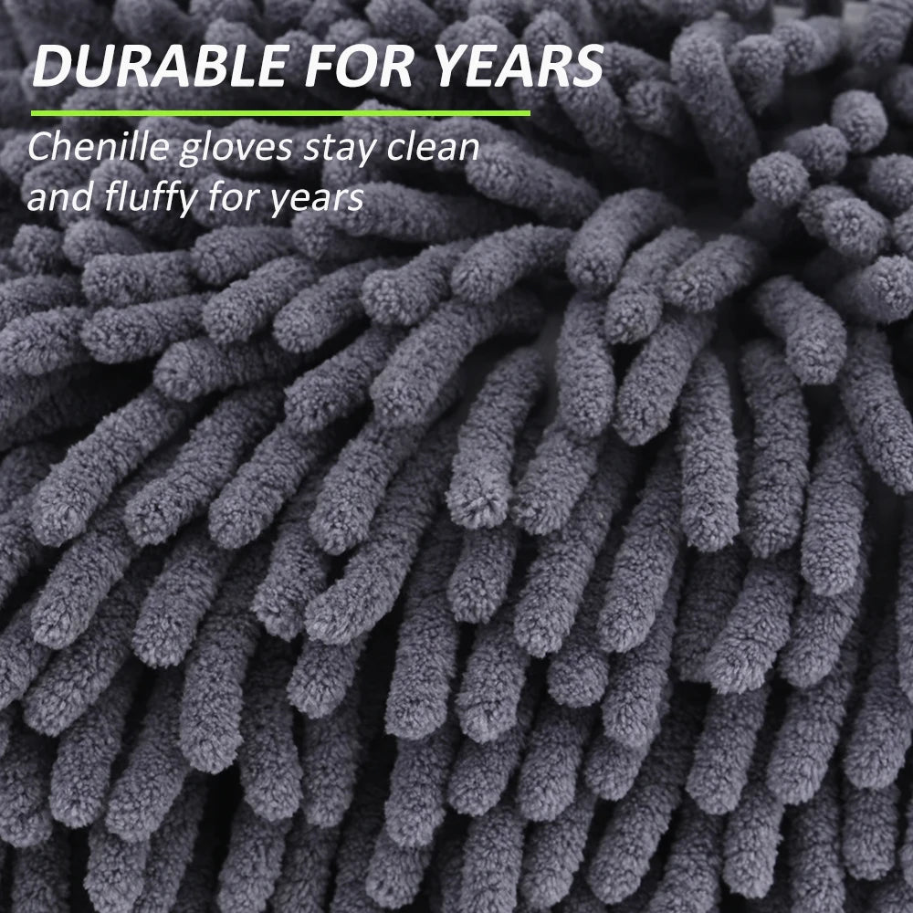 Car Wash Gloves Chenille Glove Plush Rags Thickened double - sided Car Supplies Cleaning Tools Auto Acessories Car Detailing - Avero