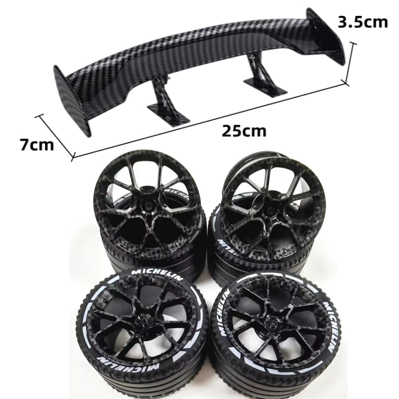 Carbon Fiber Accessories Tail Wheel Hub 23799 80279 Tyre 37383 73398 68577 MOC Compatible Lego Car Building Block Bricks - Avero