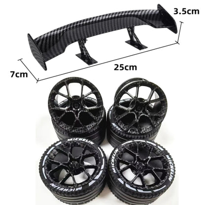 Carbon Fiber Accessories Tail Wheel Hub 23799 80279 Tyre 37383 73398 68577 MOC Compatible Lego Car Building Block Bricks - Avero