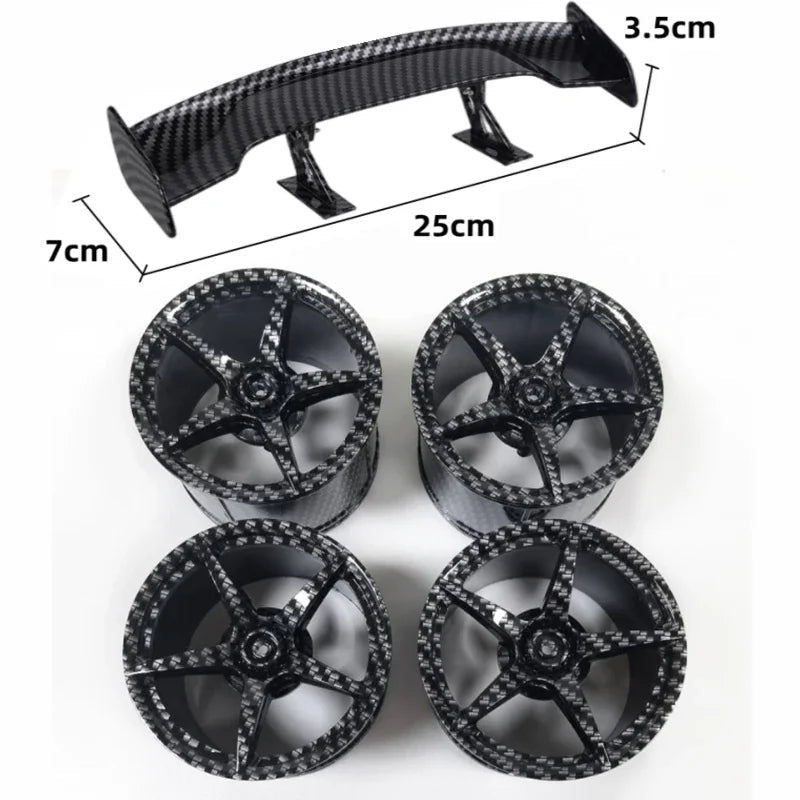Carbon Fiber Accessories Tail Wheel Hub 23799 80279 Tyre 37383 73398 68577 MOC Compatible Lego Car Building Block Bricks - Avero