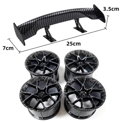 Carbon Fiber Accessories Tail Wheel Hub 23799 80279 Tyre 37383 73398 68577 MOC Compatible Lego Car Building Block Bricks - Avero