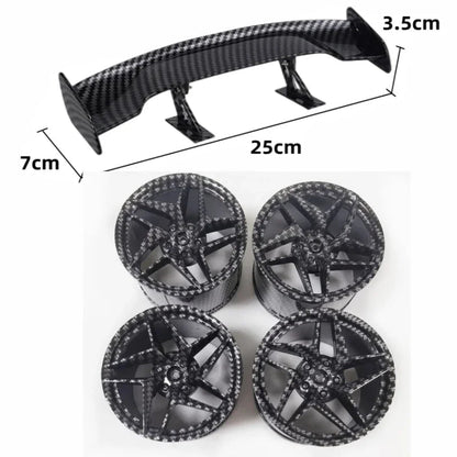 Carbon Fiber Accessories Tail Wheel Hub 23799 80279 Tyre 37383 73398 68577 MOC Compatible Lego Car Building Block Bricks - Avero