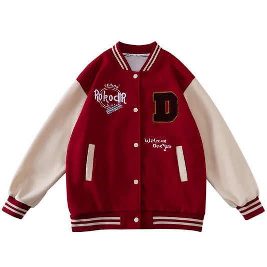 Casual Girl's Spring Autumn Jacket Children Fashionable Baseball Uniform Top for 5 6 7 8 9 10 11 12 13 14 Years Kids Spoty Coat - Avero